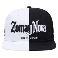 Casquette Snapback Bicolore à Visière Plate Six Panneaux Réglable Streetwear Broderie Logo Personnalisé OEM Vente en Gros Faible MOQ