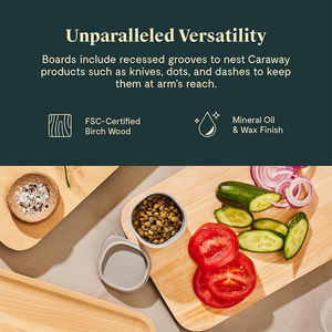 <span class=keywords><strong>Planche</strong></span> à découper écologique double face en bois de bouleau avec retrait polyvalent - Product Image 6