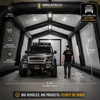 Tente de garage gonflable étanche et hermétique avec ventilateur intégré, coupe-vent et portable pour couverture de voiture