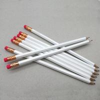 Personnalisé 7,5 pouces # 2 crayons blancs HB 2B avec impression de slogan positif par estampage à chaud pour l'école, le bureau et la maison, lot de 8 crayons