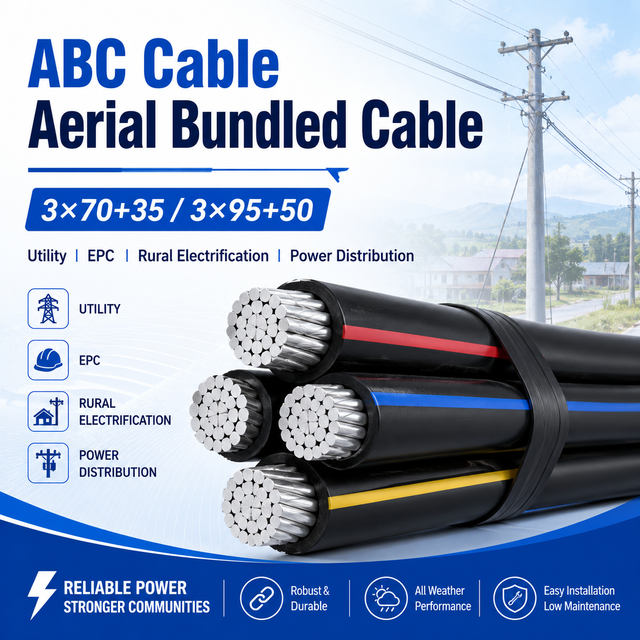 Wear Resistant Outdoor Low Voltage ABC Cable Aerial Bundled Cable for Utility Power Distribution Network IEC Standard