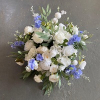 Bunga Hydrangea Anggrek Sutra Imitasi Hijau Ukuran Kecil 30cm B113, Dekorasi Pernikahan, Pesta Ulang Tahun