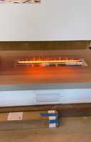 Cheminées électriques intelligentes Sefire à vapeur d'eau, atomiseur de brume, flamme néon décorative LED 3D noire personnalisée
