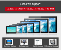 Precio de fábrica, pantalla Full HD de 21,5 pulgadas, pantalla táctil capacitiva LCD, panel IPS, carcasa de aluminio y metal, monitor industrial