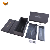 Boîte à lunettes de soleil de luxe avec couvercle rabattable personnalisé, en carton, avec aimant, pour lunettes de vue, lunettes de soleil, boîte cadeau