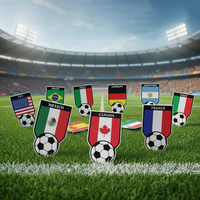EDGE Patch brodé thermocollant personnalisé en forme de ballon de football américain avec drapeau national, couleur d'équipe, pour sac en toile