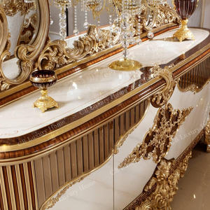 Mobile Porta Vini Vintage Turco di Alta Qualità in Legno con Vetrina Classica di Lusso per Arredamento Soggiorno - Product Image 5