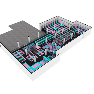 Grande aire de jeux <span class=keywords><strong>interactive</strong></span> personnalisée pour enfants, ensemble intérieur, équipement de parc de trampoline pour enfants - Product Image 3