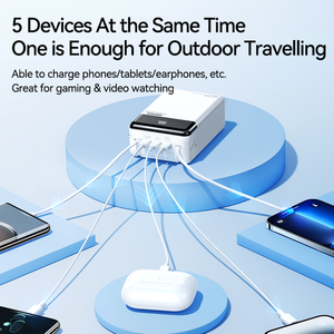 <span class=keywords><strong>Powerbank</strong></span> d'extérieur Remax <span class=keywords><strong>80000</strong></span> MAh Chargeur portable 22.5W Charge rapide <span class=keywords><strong>80000</strong></span> mAh Power Bank Câble intégré avec lumière LED - Product Image 6