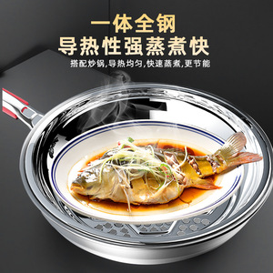 Stainless Steel <b>Steamer</b> Rack 32cm Hexagonal Perforated For Buns And Vegetables Household Use - Product Image 2