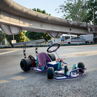 Kart électrique haute vitesse 70 km/h, pneus de 5 pouces + anneau de dérive, transmission 4x4, 3000 W, charge utile de 200 kg pour la course en extérieur
