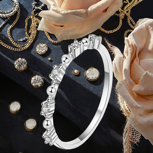 <b>Cheap</b> Fashion 925 Sterling Silvert Moissanite GRA Certified Engagement Band <b>Ring</b> Women - Product Image 3