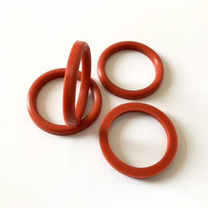 맞춤형 비표준 평평한 빨간 실리콘 고무 EPDM NBR NR 고품질 절단 성형 O 링 씰링 가스켓 Juqian 브랜드 - Product Image 5
