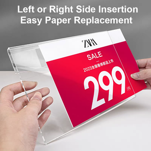 Portaetiquetas <span class=keywords><strong>de</strong></span> Precio Transparente Ecológico Personalizado A4 A5 para Exhibición <span class=keywords><strong>en</strong></span> <span class=keywords><strong>Tiendas</strong></span> <span class=keywords><strong>de</strong></span> <span class=keywords><strong>Ropa</strong></span> y Supermercados - Product Image 3
