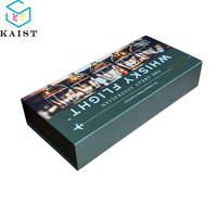 Caja Magnética Personalizada para Whisky Verde Oscuro, Logotipo Grabado, Empaque de Licor de Lujo, Tamaños, Impresiones y Acabados Totalmente Personalizables