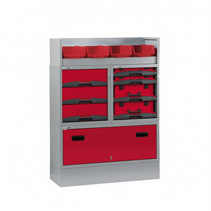 Armoire de rangement en plastique pour automobile 5006 Ef1 rouge avec tiroirs et portes pour usage en atelier - Product Image 2