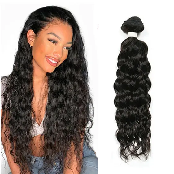 No Tanging No Shedding Virgin mink Brazilian Water Wave Human Hair Extensions Full Cuticle Aligned Hair bundles Vendor