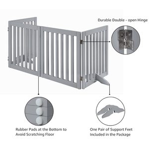 Grand parc d'extérieur en bois <span class=keywords><strong>pour</strong></span> animaux de compagnie Porte rétractable Cage Clôture <span class=keywords><strong>pour</strong></span> chiens et chats avec fermeture à bouton - Product Image 3