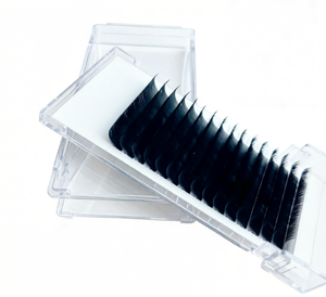 Extensiones <span class=keywords><strong>de</strong></span> Pestañas <span class=keywords><strong>de</strong></span> Volumen Suave <span class=keywords><strong>de</strong></span> Alta Calidad, Fibra PBT Coreana, Veganas, Libres <span class=keywords><strong>de</strong></span> Crueldad, Individuales, 0.05mm, Negro Intenso - Product Image 1