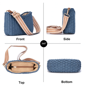 Bolsos cruzados pequeños de verano para mujer, bolsos de playa hechos a mano de paja tejida, carteras de hombro, bolsos de mano para mujer - Product Image 5