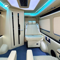 Kit de mise à niveau personnalisable et élégant pour Toyota HiAce cuir beige et accessoires de voiture d'intérieur en métal