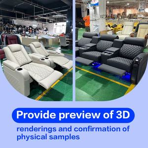 Canapé de cinéma à domicile en velours, mobilier de salle de cinéma pour villa, fauteuils inclinables électriques pour salle multimédia, sièges de cinéma, canapés fonctionnels - Product Image 5