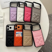 Étui de téléphone avec portefeuille en cuir grainé résistant aux chocs pour iPhone