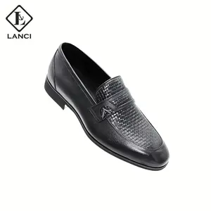 LANCI Manufacturer High Quality Leather Office Business Men Shoes Loafers