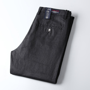 <span class=keywords><strong>Pantaloni</strong></span> <span class=keywords><strong>estivi</strong></span> sottili di puro <span class=keywords><strong>lino</strong></span> <span class=keywords><strong>pantaloni</strong></span> Casual da lavoro <span class=keywords><strong>pantaloni</strong></span> larghi dritti di cotone <span class=keywords><strong>pantaloni</strong></span> da <span class=keywords><strong>uomo</strong></span> - Product Image 5