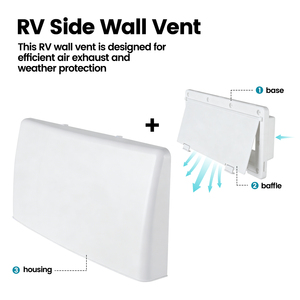 Couverture de ventilation latérale extérieure <span class=keywords><strong>pour</strong></span> <span class=keywords><strong>camping</strong></span>-<span class=keywords><strong>car</strong></span>, ventilation <span class=keywords><strong>a</strong></span>érodynamique avec <span class=keywords><strong>amortisseur</strong></span> <span class=keywords><strong>pour</strong></span> caravane, <span class=keywords><strong>camping</strong></span>-<span class=keywords><strong>car</strong></span>, motorhome - Product Image 3