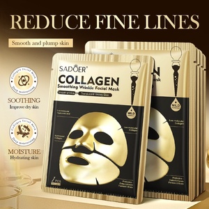 Maschera Facciale al Collagene Levigante Anti-Rughe Aumenta l'Elasticità della Pelle Maschera Facciale Idratante con Acido Ialuronico - Product Image 2