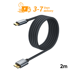 สายชาร์จเร็ว SUNGUY แบบสายถักไนลอน ความเร็วสูง 2 เมตร สายชาร์จ USB C สำหรับโทรศัพท์และแล็ปท็อป - Product Image 1