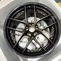 Jantes forgées en fibre de carbone sur mesure, 2 pièces, concaves profondes, 18-22 pouces, 5x120, 5x114.3, 5x130, pour voitures de tourisme Porsche BMW