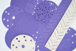 70mm x 12m Mehrloch Klett Schleifpapierrolle, Beschichtet, Premium, Lila Keramik, für Automobil, Metall, Holz, Möbel - Product Image 6