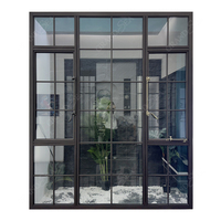 Estilo Vintage Slimline Marco Delgado Ventana abatible Aspecto de acero Ventanas francesas de aluminio para edificios históricos Mercado de EE. UU.