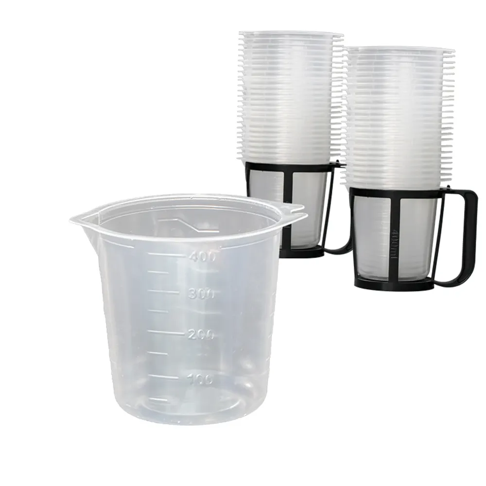 Tasse de mélange de peinture en plastique rigide 400cc