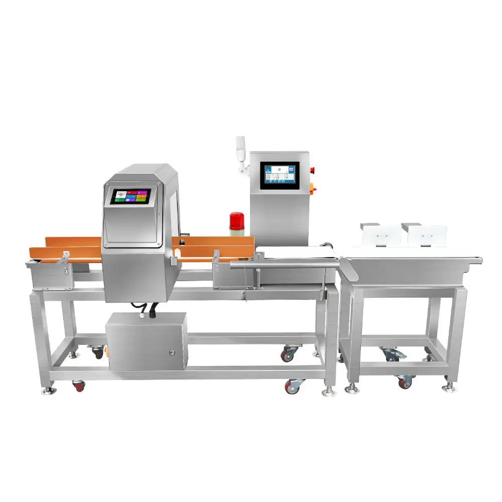 Detector de metales de alta sensibilidad industrial Checkweigher Combo Unit Counter Machine para la industria alimentaria