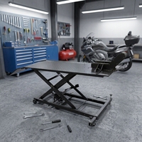 Table élévatrice pneumatique pour moto, palan à air comprimé avec rampe amovible