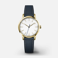Montre pour femme tendance, acier inoxydable, mouvement japonais, cadran personnalisé, cuir véritable, élégante, minimaliste, montre-bracelet pour femme