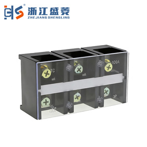 TC-1003 пружинный клеммный блок 100А высокотоковой промышленный кабельный фиксирующий <span class=keywords><strong>2</strong></span>/4-полюс 24-12 AWG проводник - Product Image 3