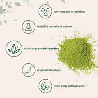Poudre de Matcha Biologique de Qualité Cérémoniale OEM, Thé Vert Japonais Premium en Vrac, Marque Privée Matcha Pulver