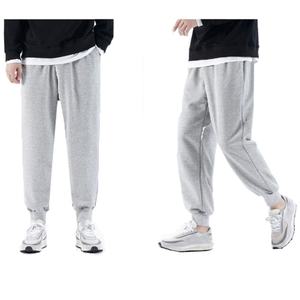 กางเกงวอร์มผู้ชายแบบมีเชือกผูกเอว ผ้าถักเนื้อนุ่ม สีพื้น แฟชั่นทันสมัย คุณภาพสูง - Product Image 3