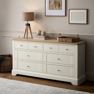 Custom French Style <strong>Chest</strong> <strong>of</strong> <strong>Drawer</strong> Solid Wood Shaker Melamine Veneering Oak Wooden Top 6 Wide <strong>Drawer</strong> Sideboard Entrance Cabinet - Product Image 2