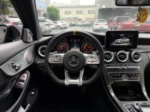 Volant sport en cuir pleine fleur et fibre de carbone pour <span class=keywords><strong>Mercedes</strong></span> W204/W205 pour GT GLE C200 CLS Classe S Classe G - Product Image 3