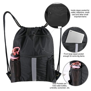 Unisex Colorful <strong>Sports</strong> <strong>Drawstring</strong> <strong>Backpack</strong> In-Stock Basketball Soccer Bag with Waterproof Nylon Lining Soft Shoe Compartment - Product Image 4