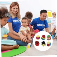 Kit Cadeau Transfrontalier : Ensemble de Jouets Sportifs Arc-en-ciel en Tissu Tricoté Peluche Fait Main, Sac de Plage et Ballon