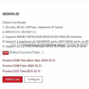 400GE 8-Port แบบบูรณาการ + 8-Port 100GE line Process เราเตอร์ระดับองค์กรพร้อม400GE IP ระบบเครือข่าย + เราเตอร์ระดับองค์กร100GE - Product Image 1