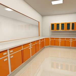 Meuble de cabinet dentaire en acier inoxydable de haute qualité, design moderne, durable, montage mural, 2 portes, 3 tiroirs, mobilier de clinique pour hôpitaux - Product Image 3