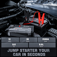 Zeee 2500A démarreur de saut de batterie de voiture portable et gonfleur de pneu 12V batterie de démarrage de saut de batterie de voiture avec pompe à air