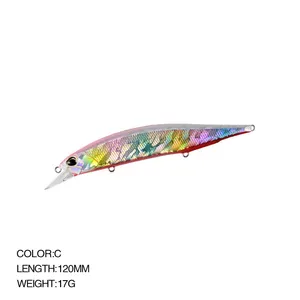 Top Right 17g 120mm M084 Floating Minnow Lure Wholesale Rattles Leurres Peche Hard Bait Jerkbait Plastic Fishing Lure